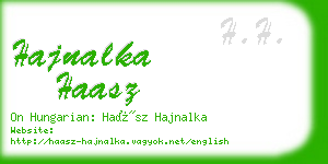 hajnalka haasz business card